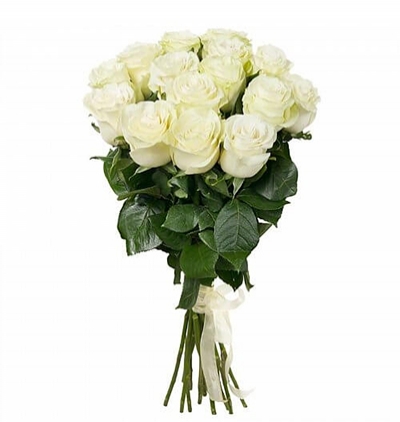  Rusya Çiçek Siparişi Rusya 15 Beyaz Gül Buketi
