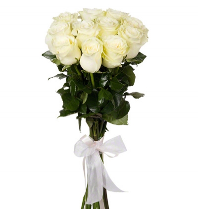  Rusya Çiçek Siparişi Rusya 11 Beyaz Gül Buketi