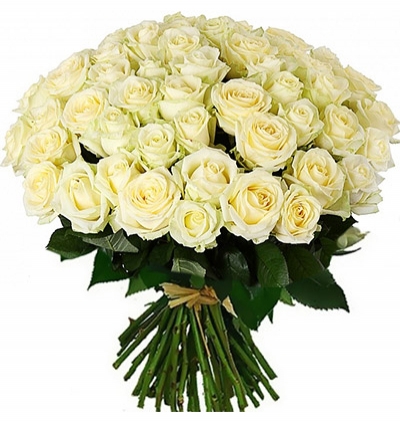  Rusya Çiçek Siparişi Rusya 51 Beyaz Gül Buketi
