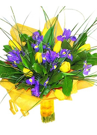 Rusya Çiçekçi Rusya iris ve Lale Buketi