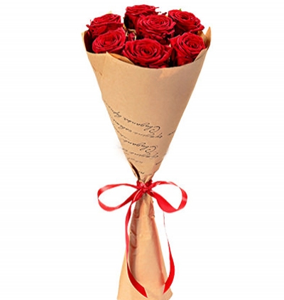 rusya 21 kırmızı beyaz güller Çiçeği & Ürünü Rusya 7 Kırmızı Gül Buketi 