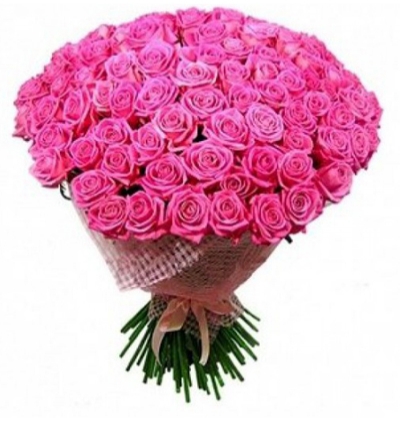 rusya 9 pembe gül buketi Çiçeği & Ürünü 101 Pembe Güllerden Buket 