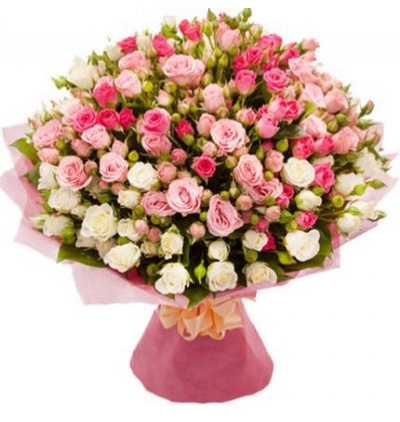 rusya 7 beyaz gül buketi Çiçeği & Ürünü 51 Dal Spray Güller 